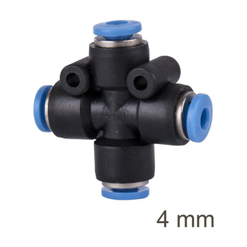 AirCraft PU Hose Fitting 4 Way Connector 4mm - image 01