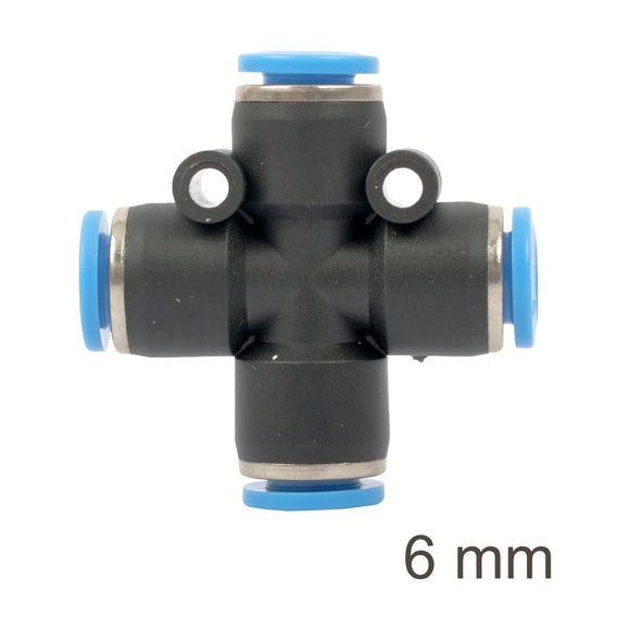 AirCraft PU Hose Fitting 4 Way Connector 6mm - image 01