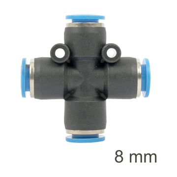 AirCraft PU Hose Fitting 4 Way Connector 8mm - image 01