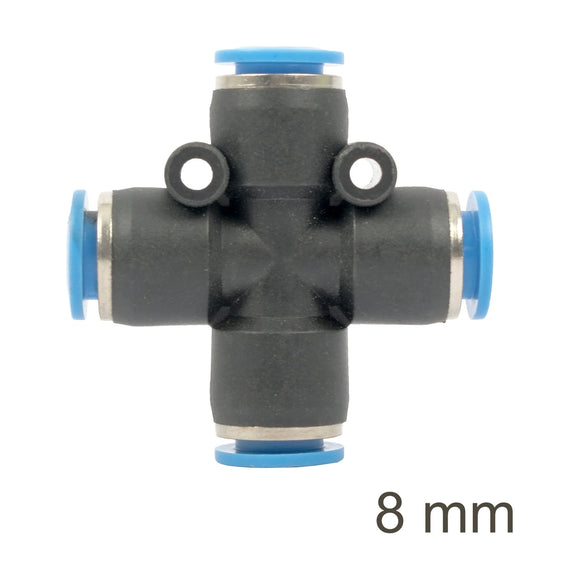 AirCraft PU Hose Fitting 4 Way Connector 8mm - image 01