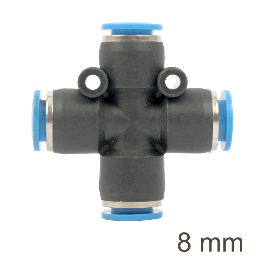 AirCraft PU Hose Fitting 4 Way Connector 8mm - image 01