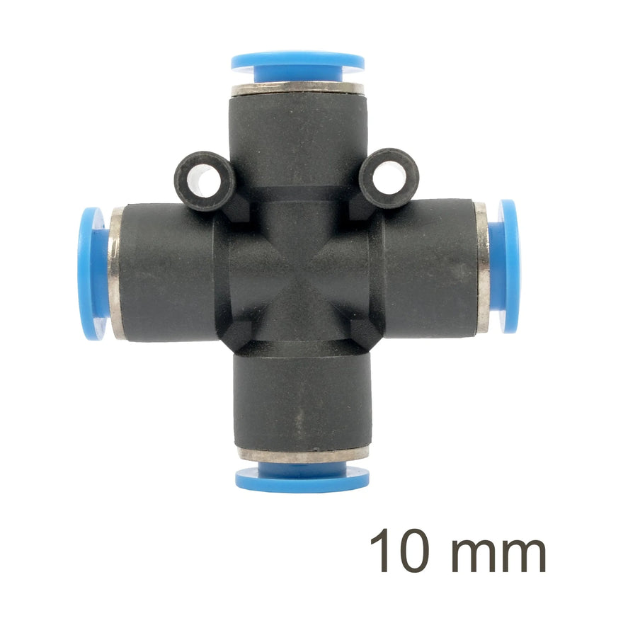 AirCraft PU Hose Fitting 4 Way Connector 10mm - image 01