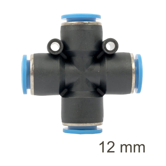 AirCraft PU Hose Fitting 4 Way Connector 12mm - image 01