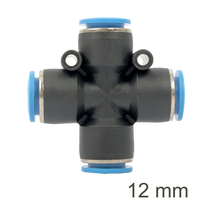 AirCraft PU Hose Fitting 4 Way Connector 12mm - image 01