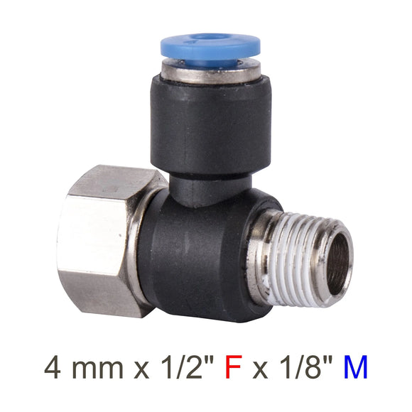 AirCraft PU Hose Fitting Tee 4mmX 1/8'F X 1/8'M - image 01