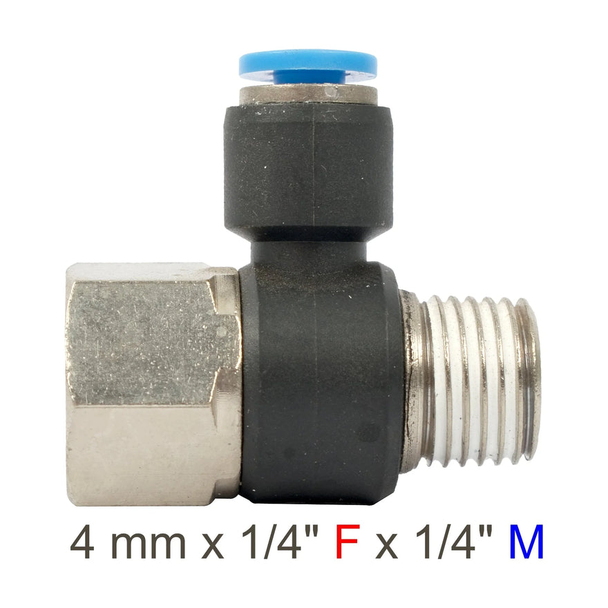 AirCraft PU Hose Fitting Tee 4mmX 1/4'F X 1/4'M - image 01