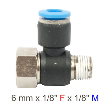 AirCraft PU Hose Fitting Tee 6mmX 1/8'F X 1/8'M - image 01
