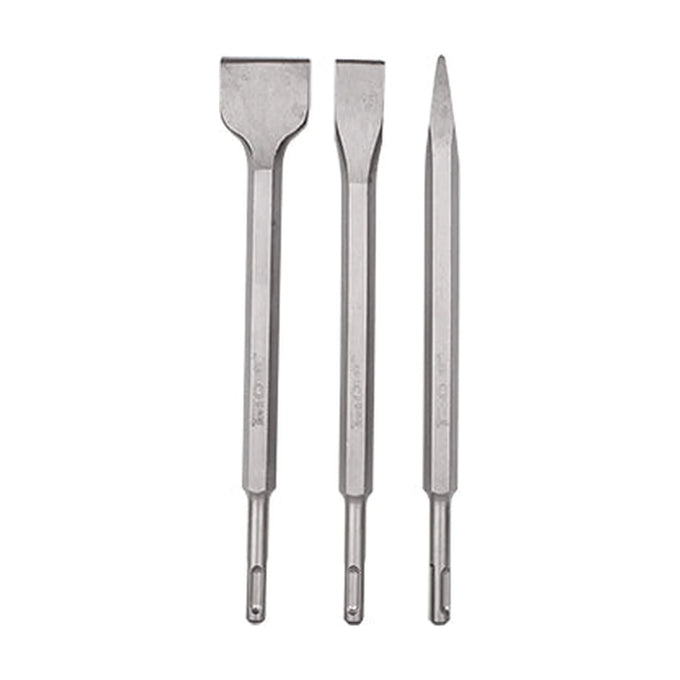 Tork Craft SDS Plus Chisel Set 3pce Pointed 14mm Flat 20mm Flat 40mm Tork Craft - image 01
