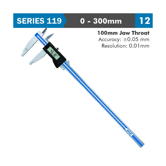 Accud Digital Caliper 300mm 0.05mm Accuracy S / Stell 0.01mm Resolution - image 01
