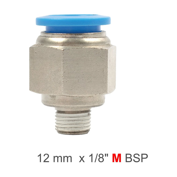 AirCraft PU Hose Fitting Straight Stud 12mm-1/8 M - image 01