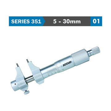 Accud Inside Micrometer 5-30mm with Setting Ring 0.007mm Accuracy 0.01mm Graduation - image 01