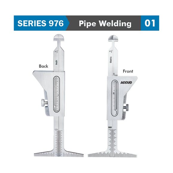 Accud Pipe Welding Gauge 7 x Measuring Appl. 35,45,60,30,1.6,2.4mm, 37.5° - image 01
