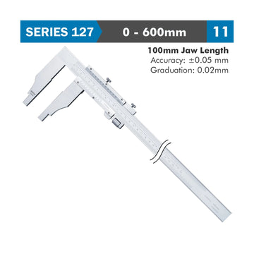 Accud Vernier Caliper 600mm 0.05mm Accuracy 100mm 0.02mm Graduation Stainless Steel - image 01