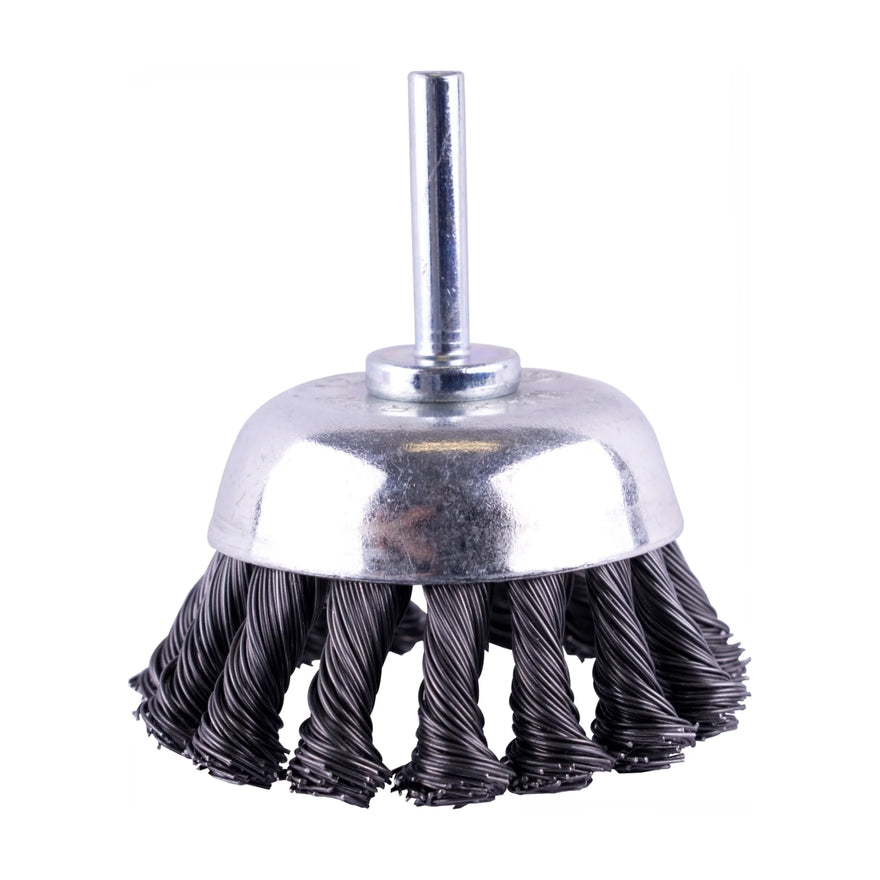 Tork Craft Wire Cup Brush Twisted Plain 65mm X 6mm Shaft Blister - image 01