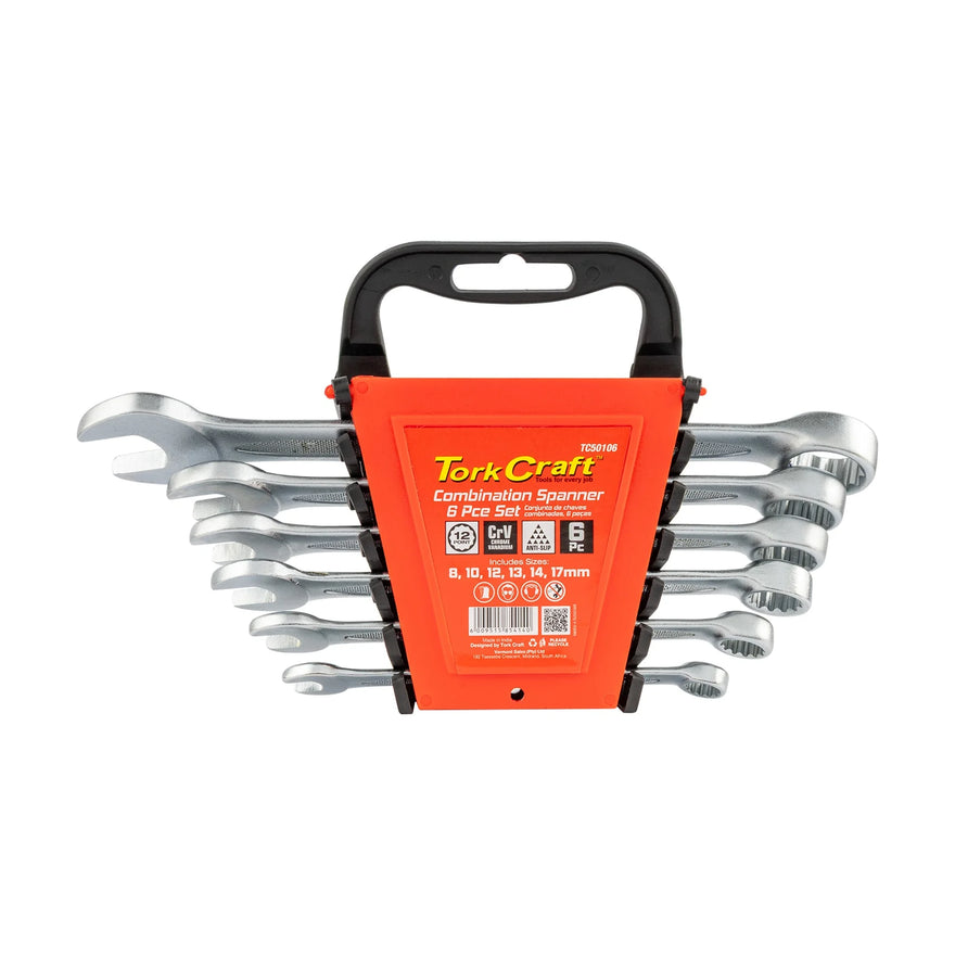 Tork Craft 6pc Combination Spanner Set 8-10-12-13-14-17mm - image 01