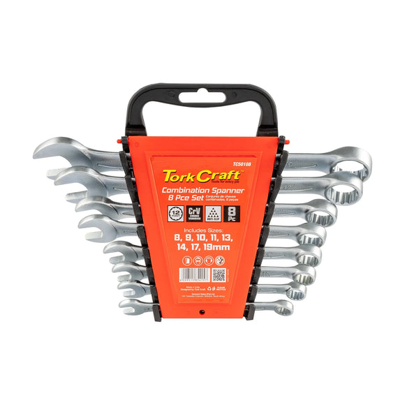 Tork Craft 8pc Combination Spanner Set 8-9-10-11-13-14-17-19mm - image 01