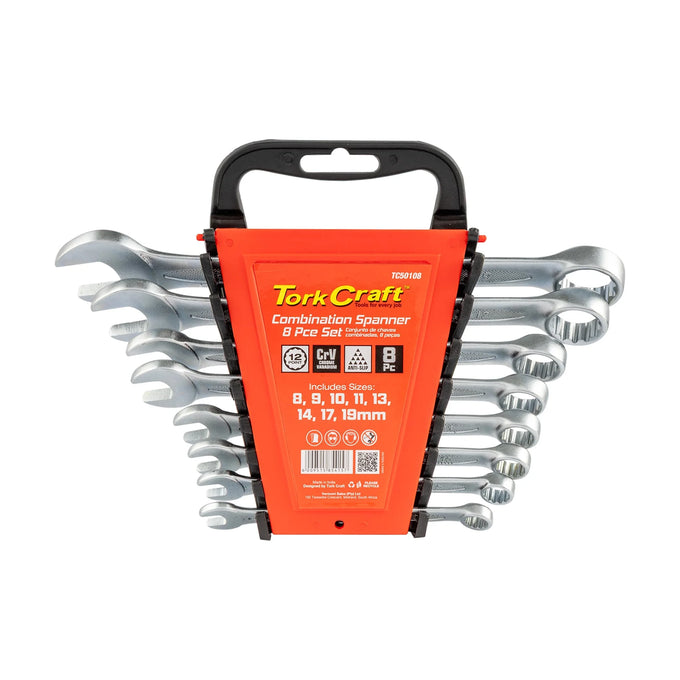 Tork Craft 8pc Combination Spanner Set 8-9-10-11-13-14-17-19mm - image 01