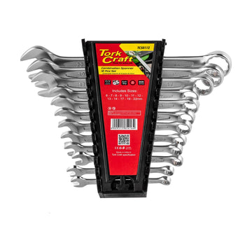 Tork Craft 12pc Combination Spanner Set 6-7-8-9-10-11-12-13-14-17-19-22mm - image 01