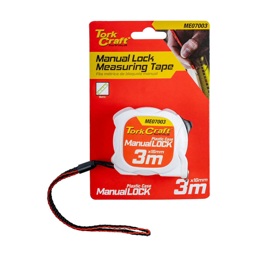 Tork Craft Measuring Tape M/lock 3m X 16mm Plastic Casing - image 01