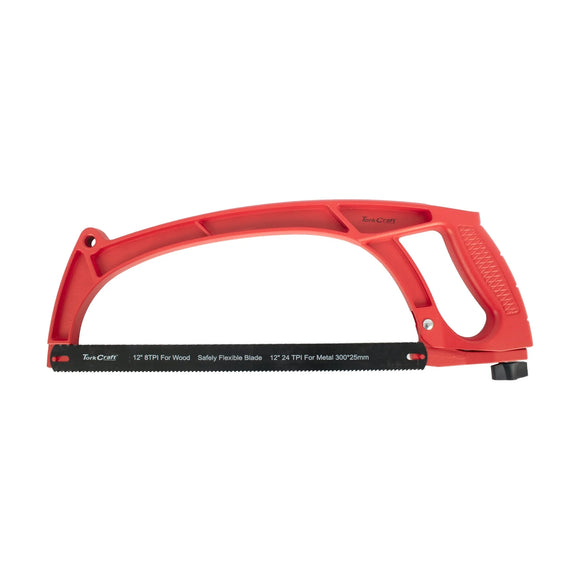 Tork Craft Aluminum Alloy Hacksaw Frame 300mm + Flexible Double Edge Blade - image 01