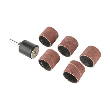 Tork Craft Drum Sander 25.4mm Diameter 6mm Shaft With 5 Pack Sanding Sleeves - image 01