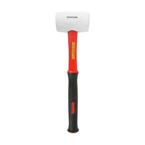 Tork Craft Hammer Rubber Mallet 450g (16oz) Fibreglass Handle White Non-marking - image 01