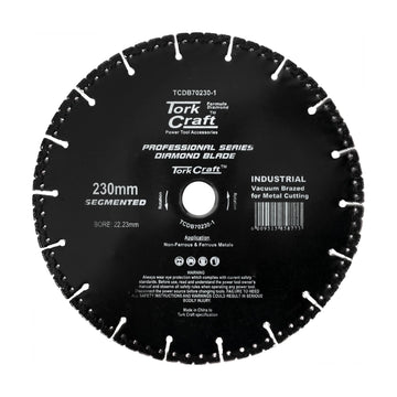 Tork Craft Diamond Blade Segmented 230x22.23mm Vacuum Brazed Metal Cutting - image 01