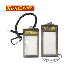 Tork Craft Twin Phone Protection Pouch Kit 2 X Pouch 1 X Lanyard Pvc Waterproof - image 01