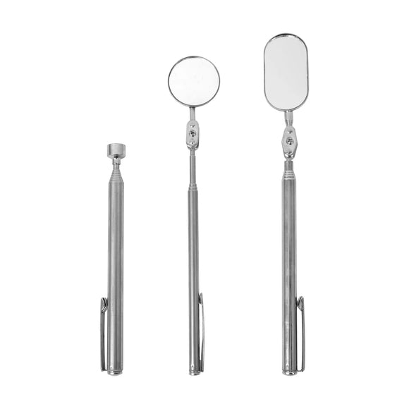 Tork Craft Magnetic Inspection Tool Set 3pc 2 X Inspection Mirrors + 1 X Pick Up Tool - image 01