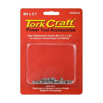 Tork Craft Thread Repair Kit M4 X 0.7 X1.5d Replacement Inserts For Nr5004 - image 01