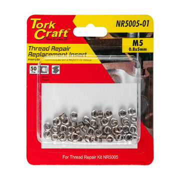 Tork Craft Thread Repair Kit M5 X 0.8 X 1.0d Replacement Inserts For Nr5005 - image 01