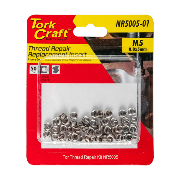 Tork Craft Thread Repair Kit M5 X 0.8 X 1.0d Replacement Inserts For Nr5005 - image 01