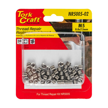 Tork Craft Thread Repair Kit M5 X 0.8 X 1.5d Replacement Inserts For Nr5005 - image 01