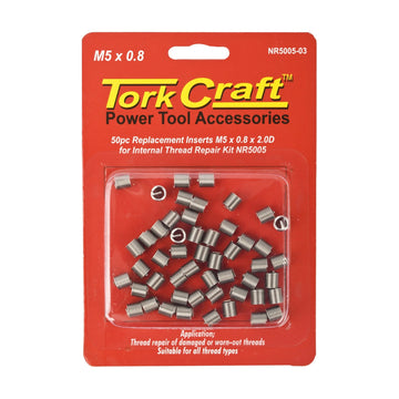 Tork Craft Thread Repair Kit M5 X 0.8 X 2.0d Replacement Inserts For Nr5005 - image 01