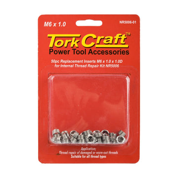Tork Craft Thread Repair Kit M6 X 1.0 X 1.0d Replacement Inserts For Nr5006 - image 01