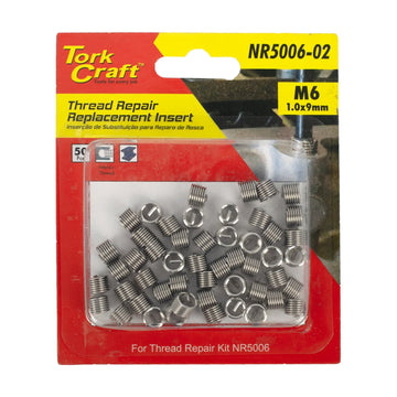 Tork Craft Thread Repair Kit M6 X 1.0 X 1.5d Replacement Inserts For Nr5006 - image 01