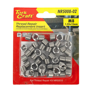 Tork Craft Thread Repair Kit M8 X 1.25 X 1.5d Replacement Inserts For Nr5008 - image 01