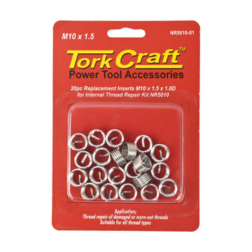 Tork Craft Thread Repair Kit M10 X 1.5 X 1.0d Replacement Inserts For Nr5010 - image 01