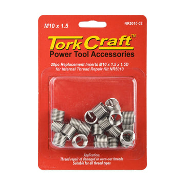 Tork Craft Thread Repair Kit M10 X 1.5 X 1.5d Replacement Inserts For Nr5010 - image 01