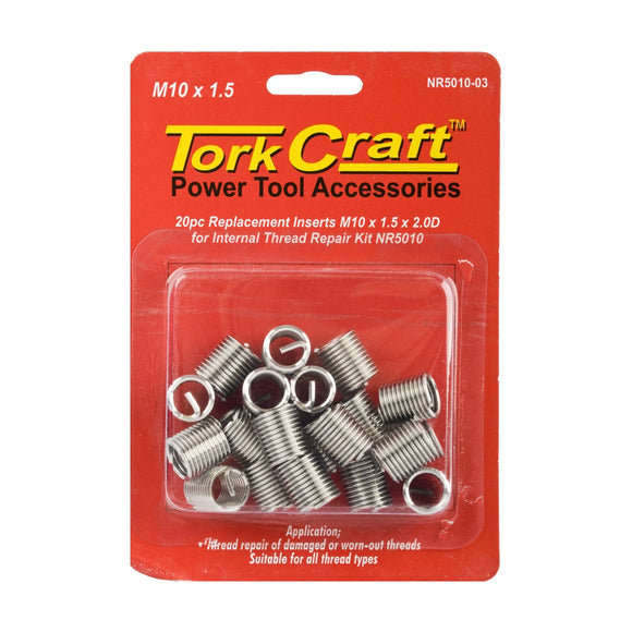 Tork Craft Thread Repair Kit M10 X 1.5 X 2.0d Replacement Inserts For Nr5010 - image 01