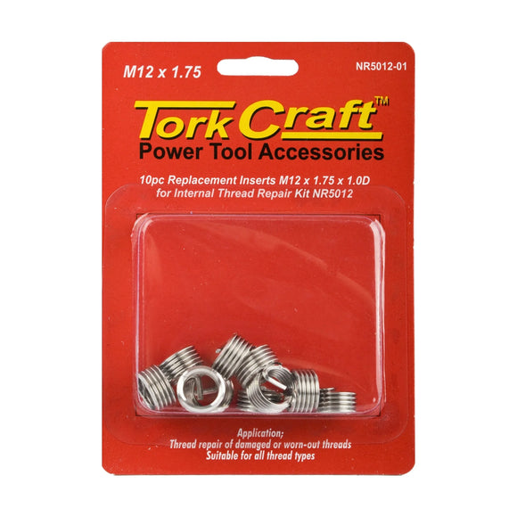 Tork Craft Thread Repair Kit M12 X 1.75 X 1.0d Replacement Inserts For Nr5012 - image 01