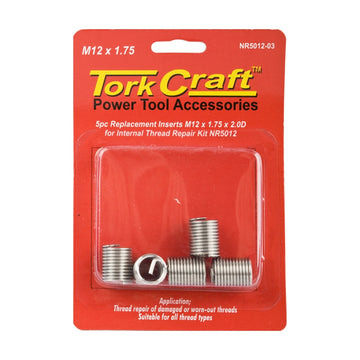 Tork Craft Thread Repair Kit M12 X 1.75 X 2.0d Replacement Inserts For Nr5012 - image 01