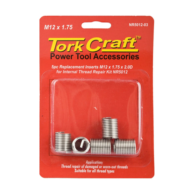Tork Craft Thread Repair Kit M12 X 1.75 X 2.0d Replacement Inserts For Nr5012 - image 01