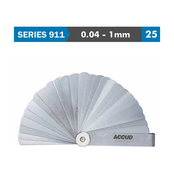 Accud Feeler Gauge 75mm 0.04-1.00mm 25Leaves DIN 2275 - image 01