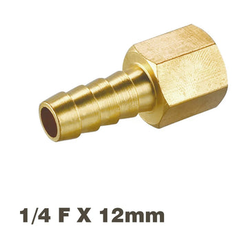 AirCraft Hosetail Connector Brass 1/4F X 12mm - image 01