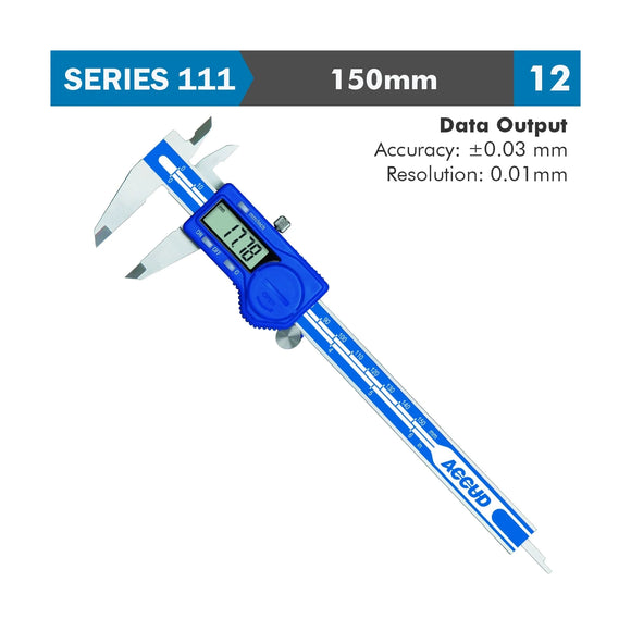 Accud Digital Caliper 150mm 0.03mm Accuracy Stainless Steel 0.01mm Resolution - image 01