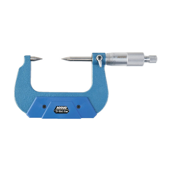 Accud Point Micrometer 25mm 15° 0.004mm Accuracy 0.01mm Graduation - image 01