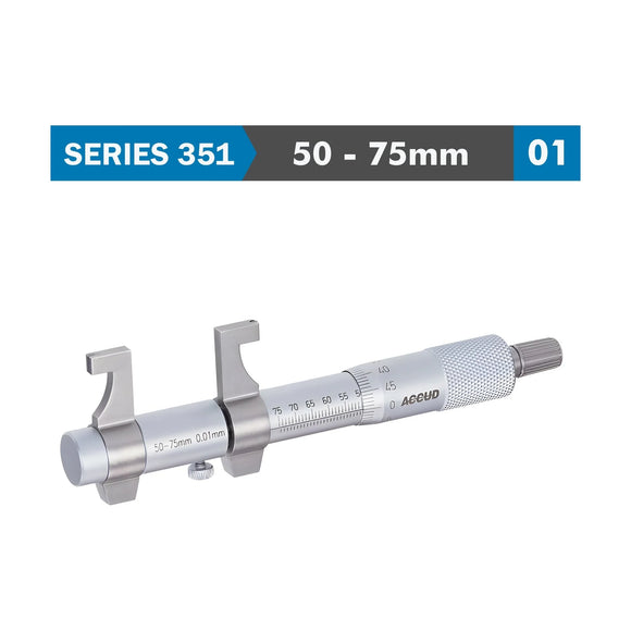 Accud Inside Micrometer 50-75mm Without Setting Ring 0.009mm Accuracy 0.01mm Gra - image 01