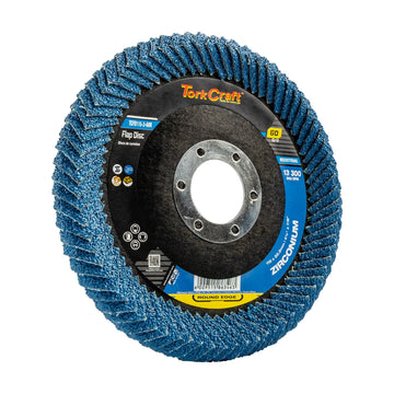 Tork Craft Flap Disc Round Edge Zirconium 115mm 60 Grit Flat - image 01