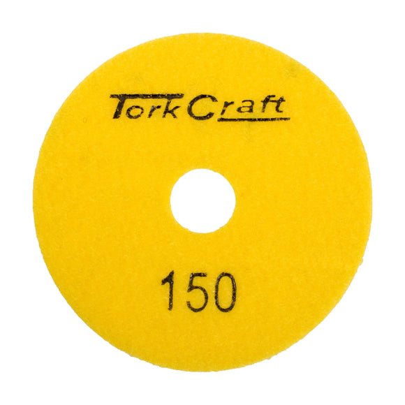 Tork Craft 100mm Diamond Polishing Pad 150 Grit Dry Use - image 01